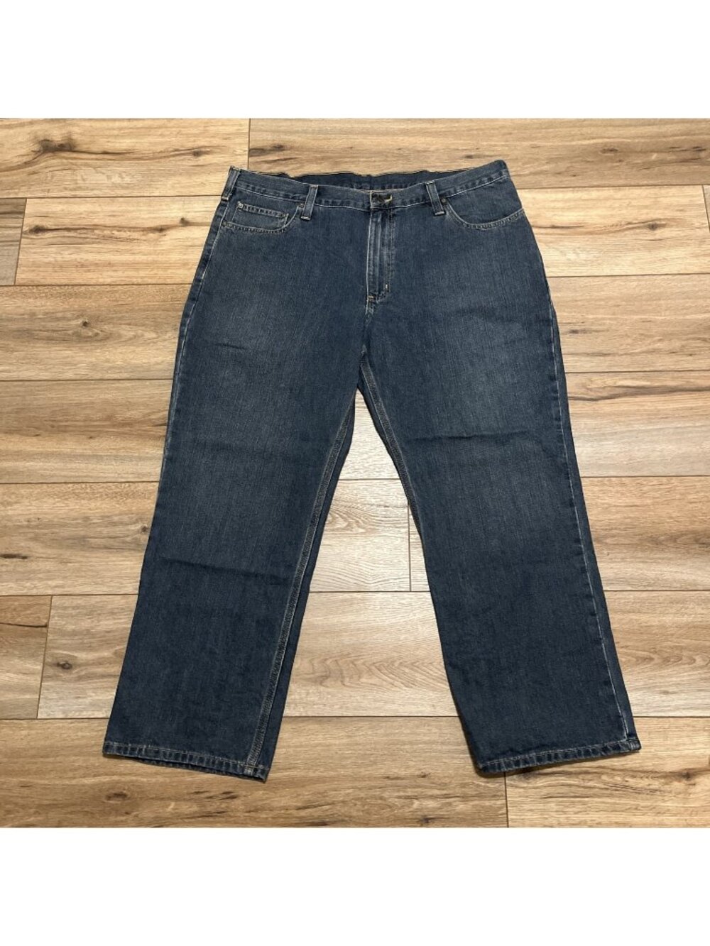 Men's Carhartt Relaxed Fit Denim Jeans SZ 40x28 Blue Cotton Modern 101483-968